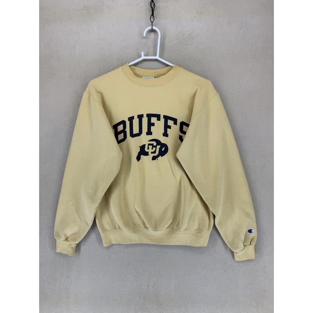 Champion NCAA‎ Colorado Buffaloes BUFFS Crewneck Sweatshirt Yellow Size S